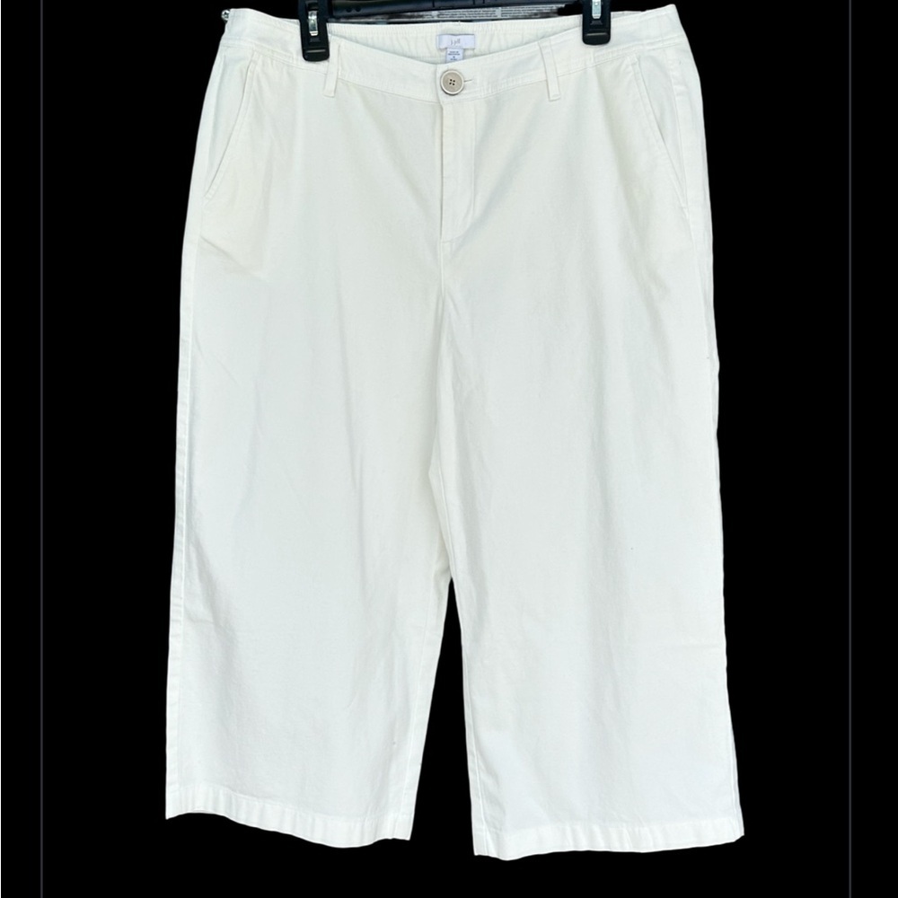 J. Jill Chino Crop Pants Womens Size
15 petite Vanilla Wide Leg New $79